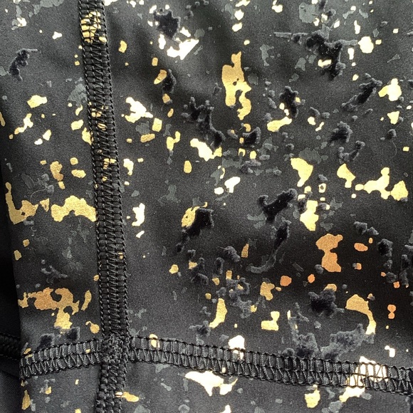 LULULEMON Black With Gold Speckles Speed Wunder Tight size 6 - Picture 11 of 13